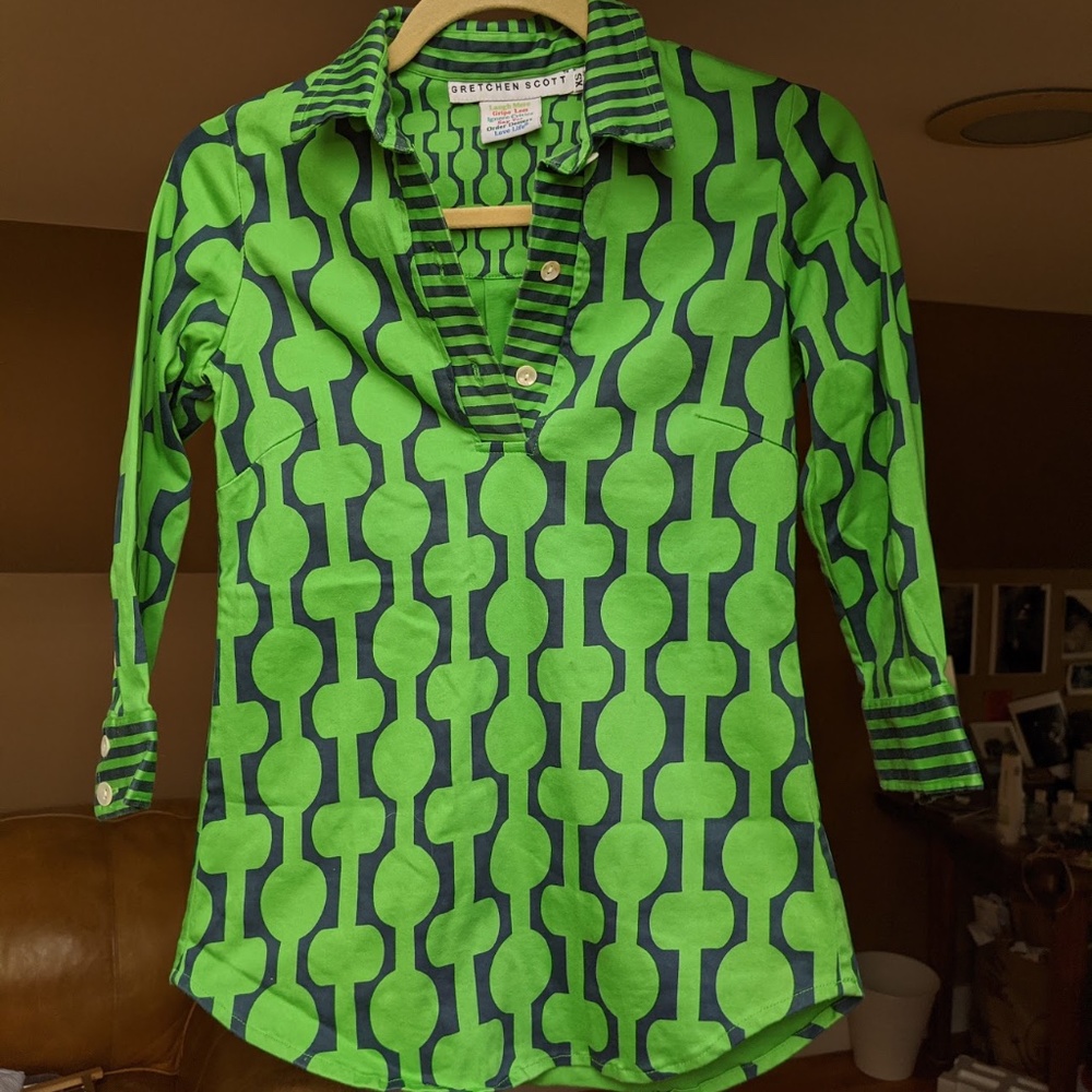 Gretchen Scott printed popover top